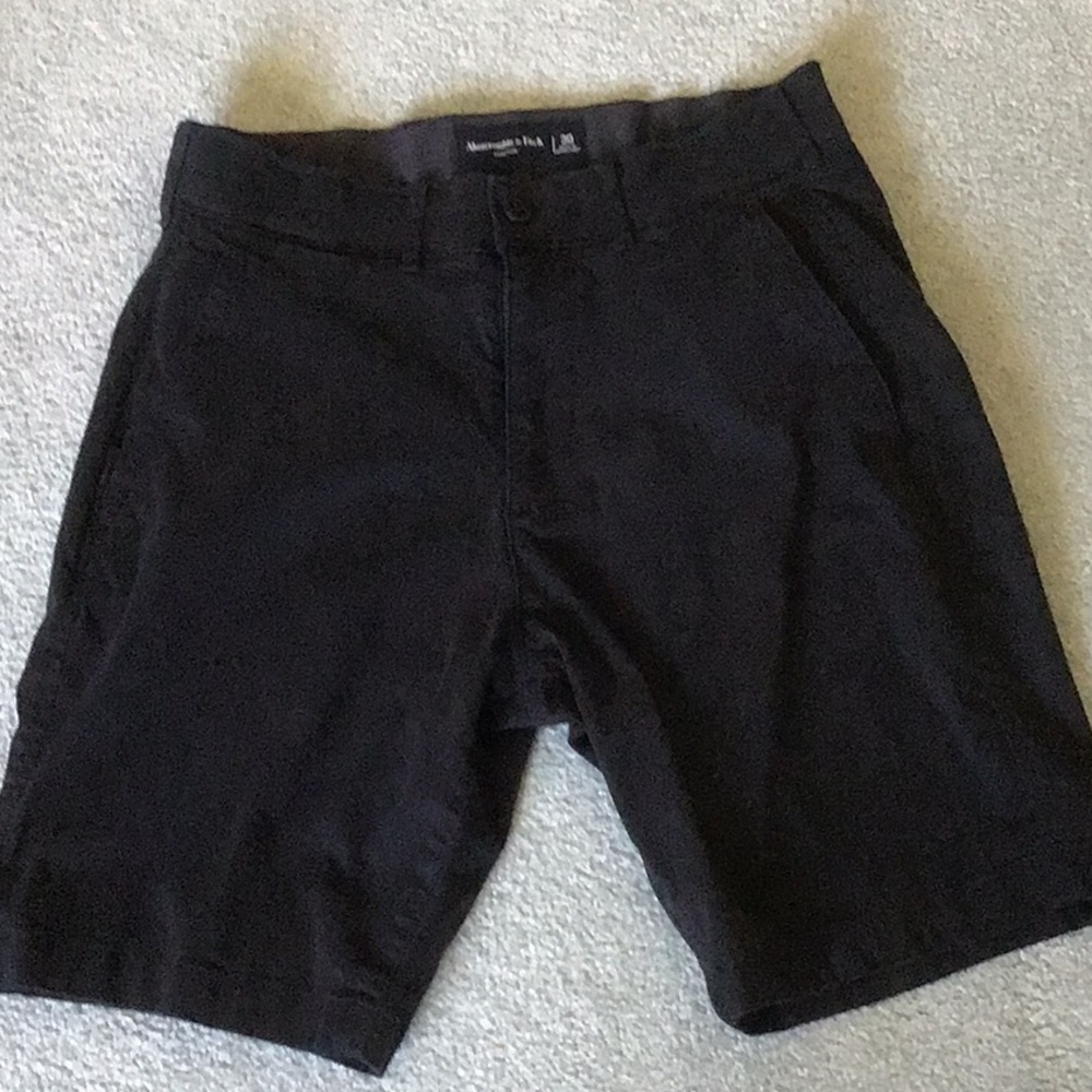 Abercrombie & Fitch Black Flat Front Shorts